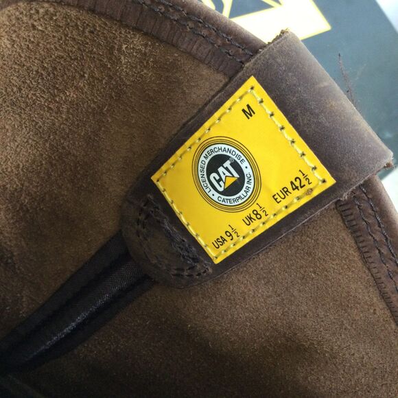 CAT Caterpillar P51034 Drawbar Pull-On Soft Toe Summer Brown Work Boots Shoes - Picture 9 of 10